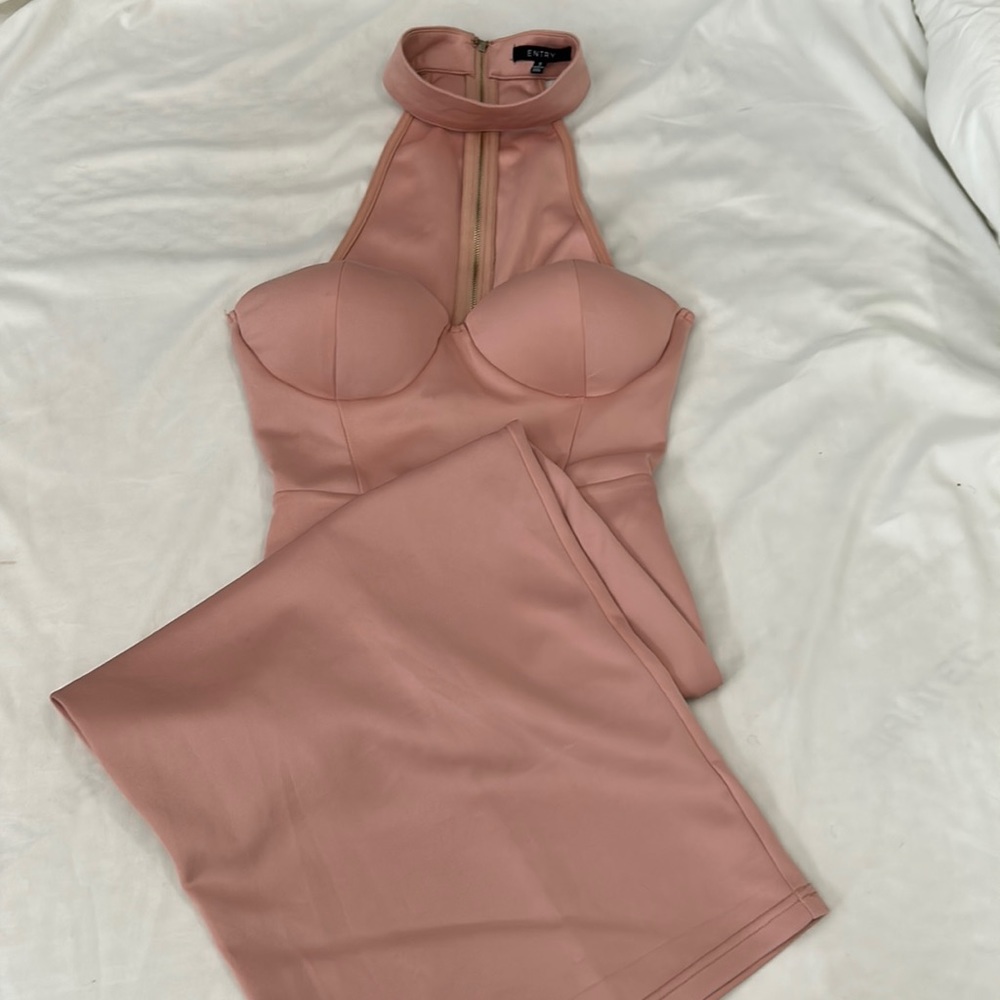 Nude pencil dress